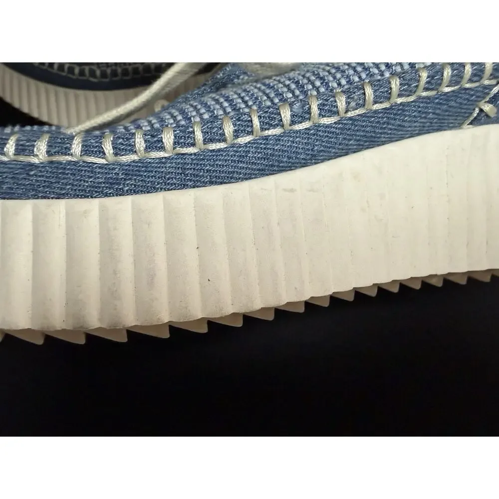Dolce Vita Dolan Platform Sneakers Blue Denim Knit Colorway Women’s 11 MRSP $150